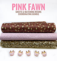 Pink Fawn (Reindeer) - Sheets & Matching 3D Resins, Co-ordinating Bundle