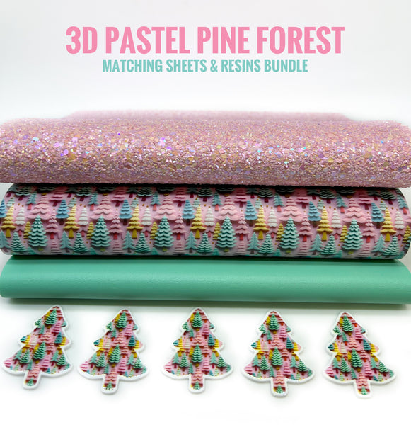 3D Pastel Trees - Matching Sheets & Resins Bundle