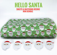 Hello Santa - Sheet & Matching Planar Resins, Mini Bundle