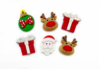 Christmas mixes -  3D Resin flatback Embellishments - 6pcs