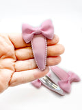 Bow Topped Snap Clips - 2pcs