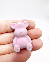 Teddy Bear Velvet Beads - 8pcs