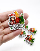 Just a Girl who loves Christmas - Printed Planar Resins