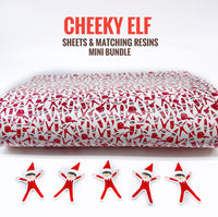 Red Cheeky Elf (Elf on the Shelf) - Sheet & Matching Planar Resins, Mini Bundle