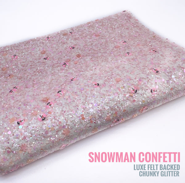 Pink Snowman Confetti - Chunky Glitter