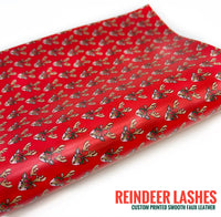 Reindeer Lashes -Printed Smooth Faux Leather