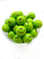 The Grinch Printed Chunky / Bubblegum Beads - 10pcs