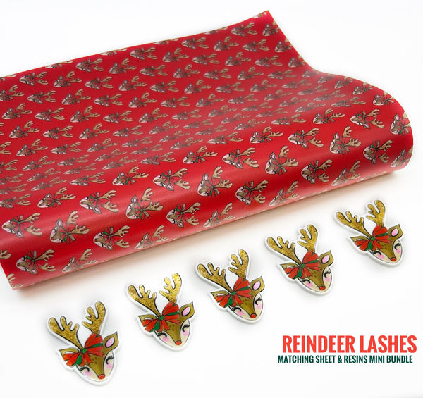 Reindeer Lashes - Sheet & Matching Planar Resins, Mini Bundle