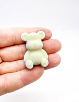 Teddy Bear Velvet Beads - 8pcs