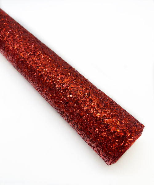 Red Luxe Chunky Glitter Roll (Felt backing)