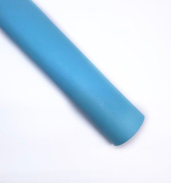 Sky Blue Smooth Faux Leather Roll