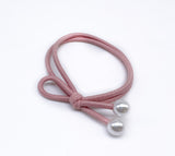 Pearl Bead Bowknot Elastic Hair Ties - 10pcs