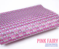 Pink Fairy - Exclusive Custom Printed Smooth Faux Leather