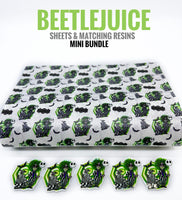 Beetlejuice - Sheet & matching resins mini bundle - Discounted only $3.10!