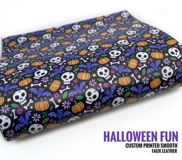 Halloween Fun - Custom Printed Smooth Faux Leather