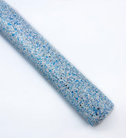 Blue White Silver Fleck Chunky Glitter Glitter Roll