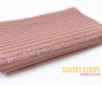 Sunset Stripe Chunky Glitter