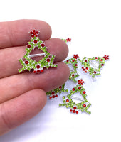 Rhinestone Christmas Tree Buckle Sliders.