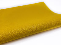 Mustard Litchi Faux Leather