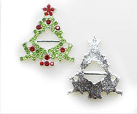 Rhinestone Christmas Tree Buckle Sliders.