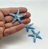 Glitter Resin Starfish Embellishments - 5pcs