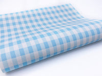 Gingham Printed Litchi Faux Leather  - CLEARANCE $1.50 per SHEET!