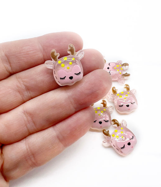 Pink Deer Resin Embellishments