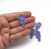 Seahorse resin flatback embellishments - 5pcs