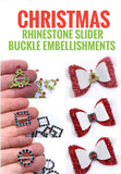 Red & Green Circle Rhinestone Slider Buckles